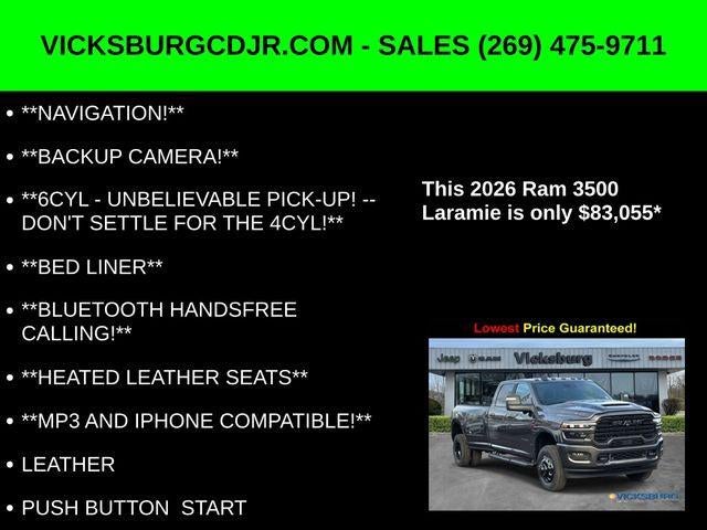 2026 RAM Ram 3500 RAM 3500 LARAMIE CREW CAB 4X4 8' BOX