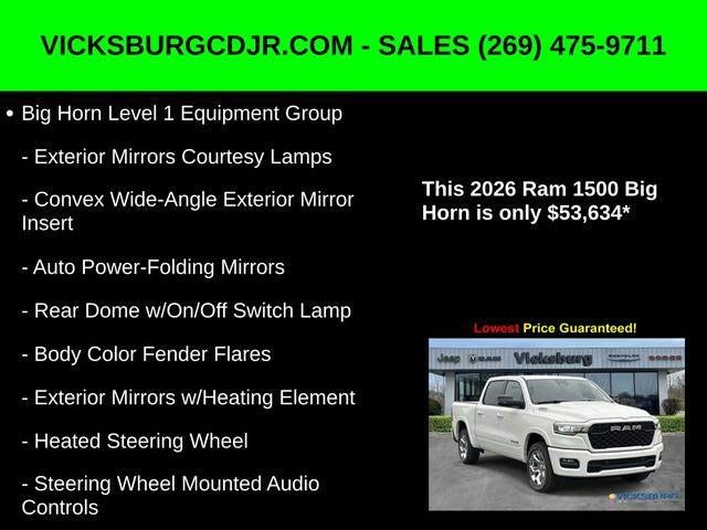 2026 RAM Ram 1500 RAM 1500 BIG HORN CREW CAB 4X4 5'7' BOX