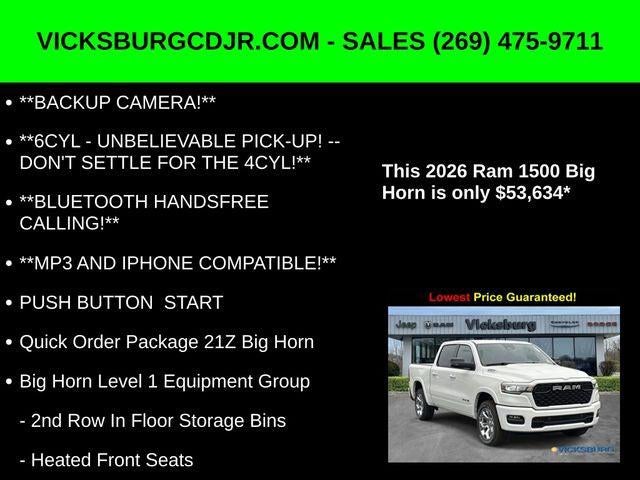 2026 RAM Ram 1500 RAM 1500 BIG HORN CREW CAB 4X4 5'7' BOX