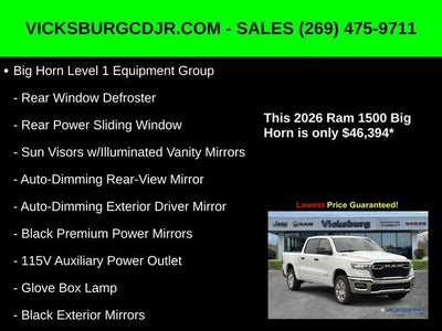 2026 RAM Ram 1500 RAM 1500 BIG HORN CREW CAB 4X4 5'7' BOX