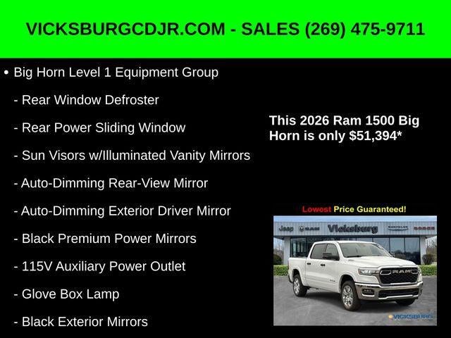 2026 RAM Ram 1500 RAM 1500 BIG HORN CREW CAB 4X4 5'7' BOX