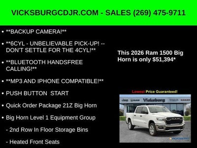 2026 RAM Ram 1500 RAM 1500 BIG HORN CREW CAB 4X4 5'7' BOX