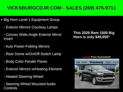 2026 RAM Ram 1500 RAM 1500 BIG HORN CREW CAB 4X4 5'7' BOX