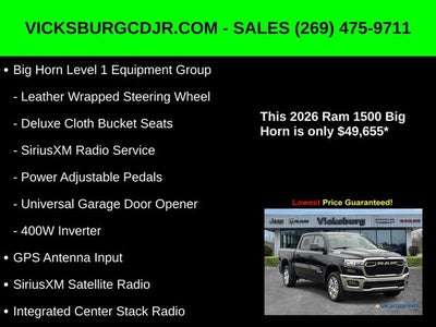 2026 RAM Ram 1500 RAM 1500 BIG HORN CREW CAB 4X4 5'7' BOX