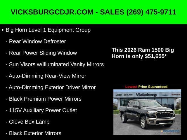 2026 RAM Ram 1500 RAM 1500 BIG HORN CREW CAB 4X4 5'7' BOX