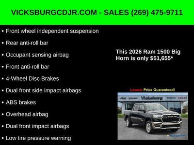 2026 RAM Ram 1500 RAM 1500 BIG HORN CREW CAB 4X4 5'7' BOX