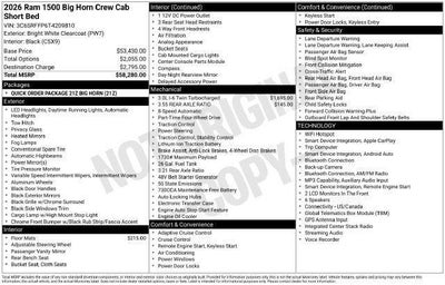 2026 RAM 1500 RAM 1500 BIG HORN CREW CAB 4X4 5'7' BOX