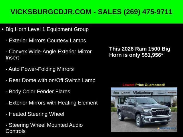 2026 RAM Ram 1500 RAM 1500 BIG HORN CREW CAB 4X4 5'7' BOX