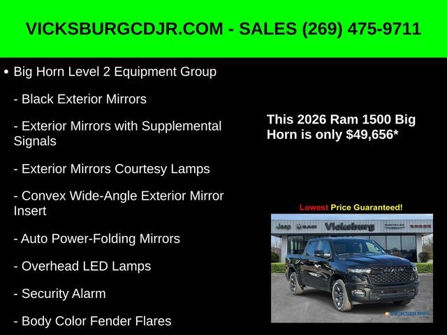 2026 RAM Ram 1500 RAM 1500 BIG HORN CREW CAB 4X4 5'7' BOX
