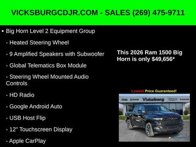 2026 RAM Ram 1500 RAM 1500 BIG HORN CREW CAB 4X4 5'7' BOX