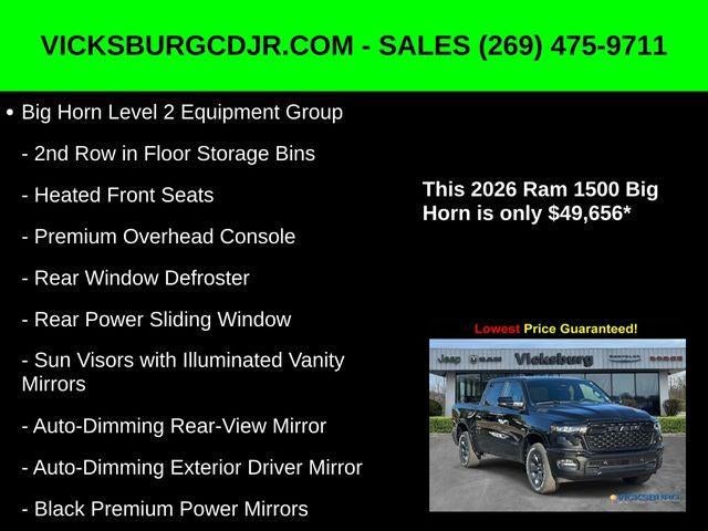 2026 RAM Ram 1500 RAM 1500 BIG HORN CREW CAB 4X4 5'7' BOX