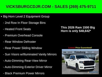 2026 RAM Ram 1500 RAM 1500 BIG HORN CREW CAB 4X4 5'7' BOX