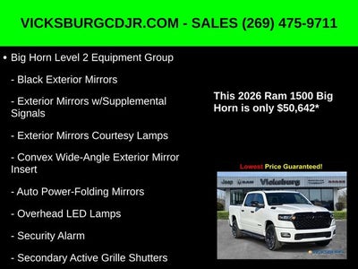 2026 RAM Ram 1500 RAM 1500 BIG HORN CREW CAB 4X4 5'7' BOX