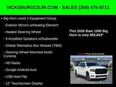 2026 RAM Ram 1500 RAM 1500 BIG HORN CREW CAB 4X4 5'7' BOX
