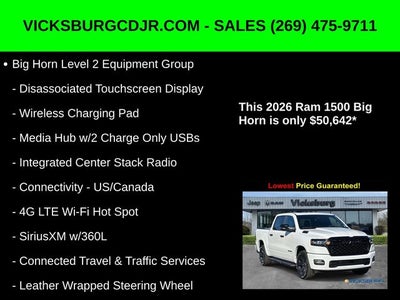 2026 RAM Ram 1500 RAM 1500 BIG HORN CREW CAB 4X4 5'7' BOX