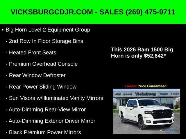 2026 RAM Ram 1500 RAM 1500 BIG HORN CREW CAB 4X4 5'7' BOX