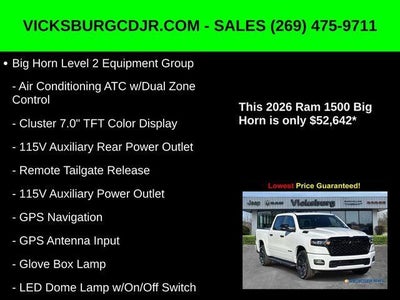 2026 RAM Ram 1500 RAM 1500 BIG HORN CREW CAB 4X4 5'7' BOX
