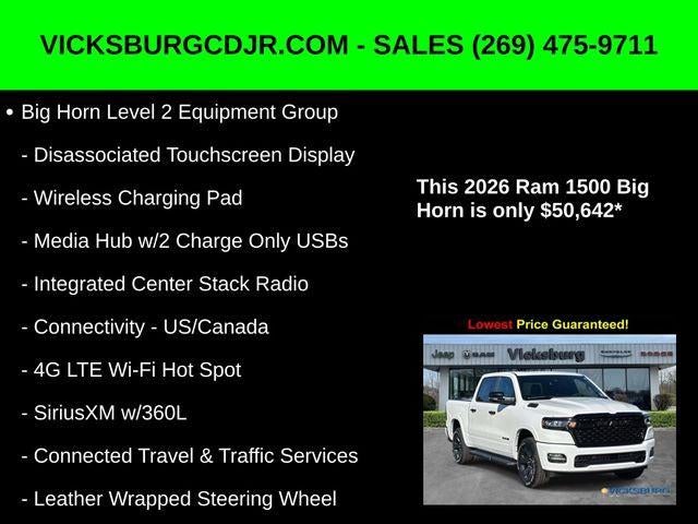 2026 RAM Ram 1500 RAM 1500 BIG HORN CREW CAB 4X4 5'7' BOX