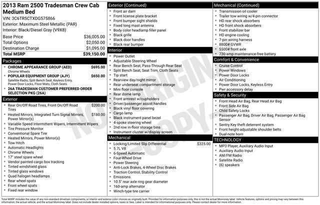 2013 RAM 2500 Tradesman