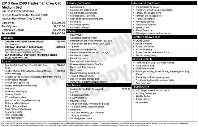 2013 RAM 2500 Tradesman
