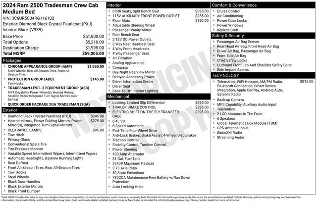 2024 RAM 2500 Tradesman Crew Cab 4x4 6'4' Box