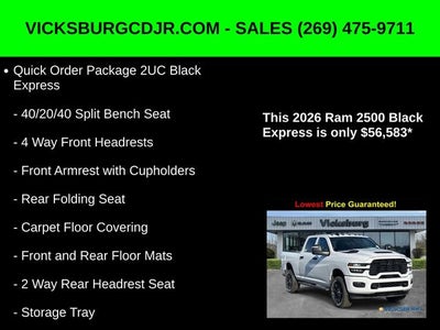 2026 RAM Ram 2500 RAM 2500 BLACK EXPRESS CREW CAB 4X4 6'4' BOX