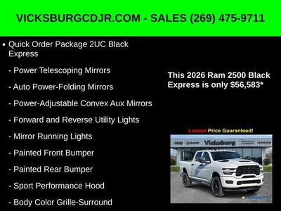 2026 RAM Ram 2500 RAM 2500 BLACK EXPRESS CREW CAB 4X4 6'4' BOX