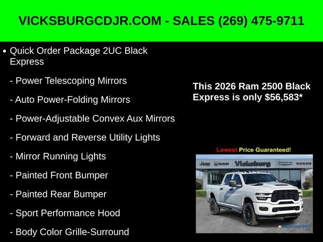 2026 RAM Ram 2500 RAM 2500 BLACK EXPRESS CREW CAB 4X4 6'4' BOX
