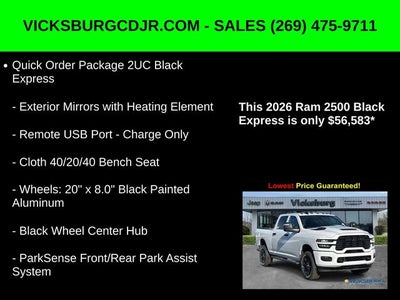 2026 RAM Ram 2500 RAM 2500 BLACK EXPRESS CREW CAB 4X4 6'4' BOX