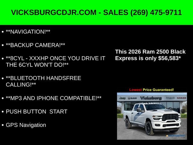 2026 RAM Ram 2500 RAM 2500 BLACK EXPRESS CREW CAB 4X4 6'4' BOX