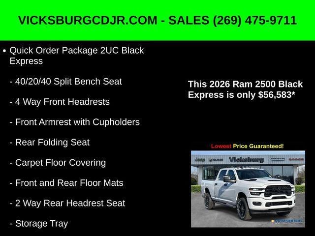 2026 RAM Ram 2500 RAM 2500 BLACK EXPRESS CREW CAB 4X4 6'4' BOX