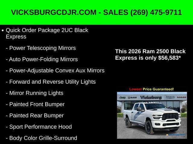 2026 RAM Ram 2500 RAM 2500 BLACK EXPRESS CREW CAB 4X4 6'4' BOX