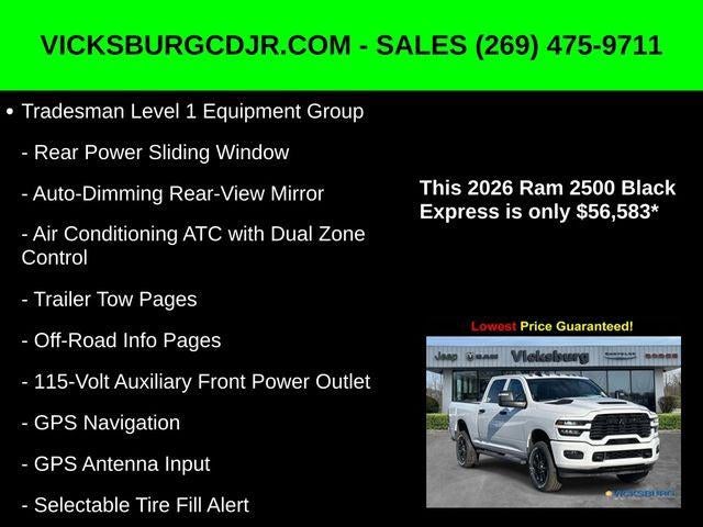 2026 RAM Ram 2500 RAM 2500 BLACK EXPRESS CREW CAB 4X4 6'4' BOX