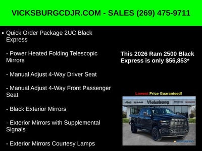 2026 RAM Ram 2500 RAM 2500 BLACK EXPRESS CREW CAB 4X4 6'4' BOX