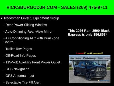 2026 RAM Ram 2500 RAM 2500 BLACK EXPRESS CREW CAB 4X4 6'4' BOX