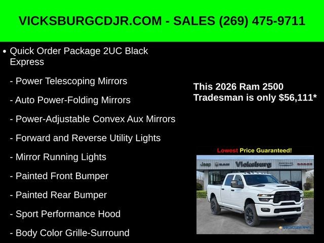 2026 RAM Ram 2500 RAM 2500 BLACK EXPRESS CREW CAB 4X4 6'4' BOX