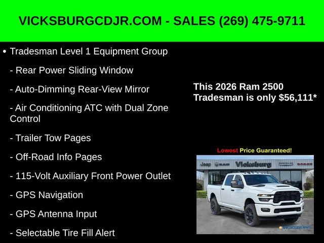 2026 RAM Ram 2500 RAM 2500 BLACK EXPRESS CREW CAB 4X4 6'4' BOX