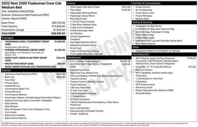 2022 RAM 2500 Tradesman Crew Cab 4x4 6'4' Box