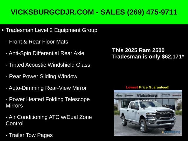 2025 RAM Ram 2500 RAM 2500 TRADESMAN CREW CAB 4X4 6'4' BOX