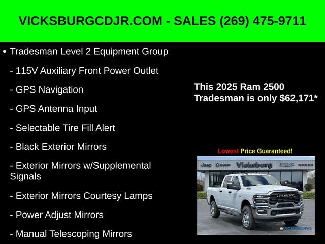 2025 RAM Ram 2500 RAM 2500 TRADESMAN CREW CAB 4X4 6'4' BOX