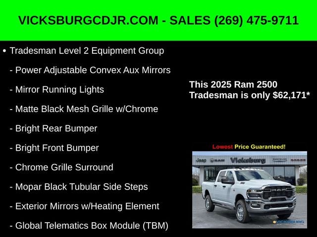 2025 RAM Ram 2500 RAM 2500 TRADESMAN CREW CAB 4X4 6'4' BOX