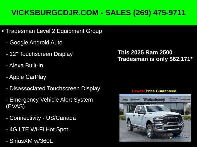 2025 RAM Ram 2500 RAM 2500 TRADESMAN CREW CAB 4X4 6'4' BOX