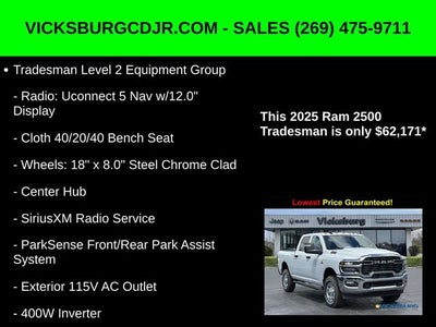 2025 RAM Ram 2500 RAM 2500 TRADESMAN CREW CAB 4X4 6'4' BOX