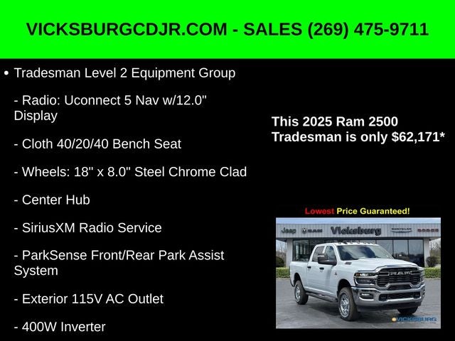 2025 RAM Ram 2500 RAM 2500 TRADESMAN CREW CAB 4X4 6'4' BOX