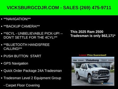 2025 RAM Ram 2500 RAM 2500 TRADESMAN CREW CAB 4X4 6'4' BOX