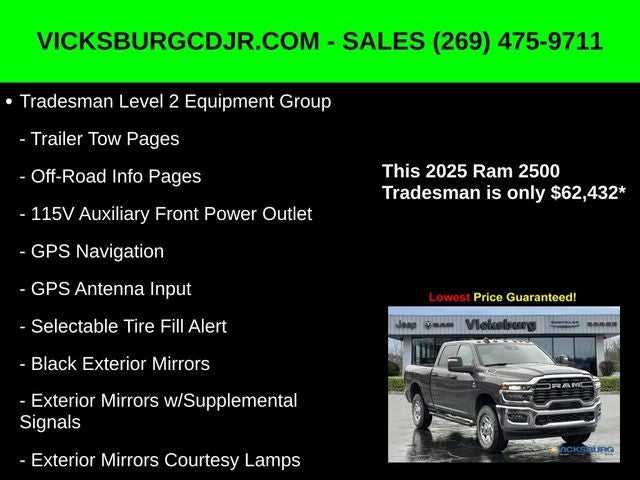 2025 RAM Ram 2500 RAM 2500 TRADESMAN CREW CAB 4X4 6'4' BOX