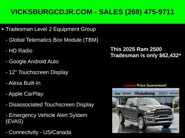 2025 RAM Ram 2500 RAM 2500 TRADESMAN CREW CAB 4X4 6'4' BOX