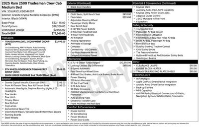 2025 RAM Ram 2500 RAM 2500 TRADESMAN CREW CAB 4X4 6'4' BOX