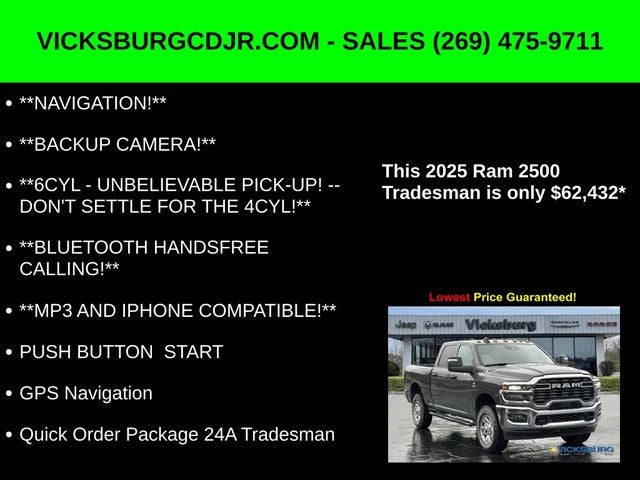 2025 RAM Ram 2500 RAM 2500 TRADESMAN CREW CAB 4X4 6'4' BOX