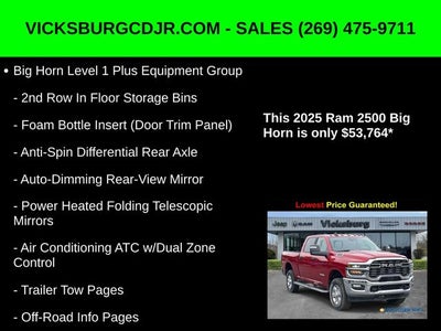 2025 RAM Ram 2500 RAM 2500 BIG HORN CREW CAB 4X4 6'4' BOX